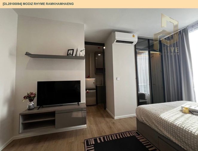 1-bed condo for rent, 24 sqm, Modiz Rhyme Ramkhamhaeng