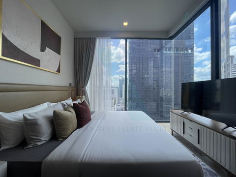 📌 For Rent Condo CELES ASOKE Building 1, Floor 24,2 bed room, Room size 86 sqm