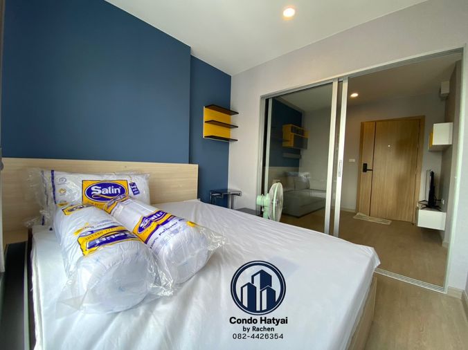 ให้เช่า Plus connect Hatyai 1 ห้องนอน ชั้น 9 ขนาด 28 ตร.ม. ตกแต่งสวย 12,000 บาท