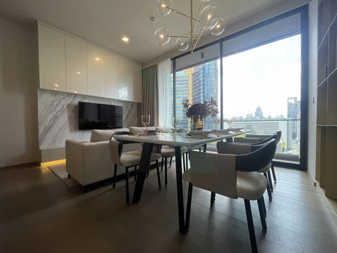 🚩 For Rent Condo CELES ASOKE Building 1, Floor 24,2 bed room, Room size 86 sqm