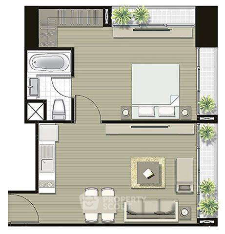 รูป ใกล้ BTS พร้อมพงษ์ 200 ม. | 1 ห้องนอน Noble Refine Prompong (ID 1177172) - รูปที่ 6/6