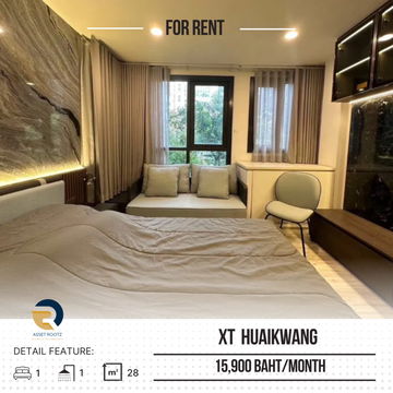 For Rent🔥  XT Huaikwang  🔥Fully furniture and ready to move in >>contact us  Line@assetrootz 