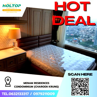 Condos for rent : #Z2614💥031068🔥 Condo for rent: Menam Residences Condominium (Charoen Krung)