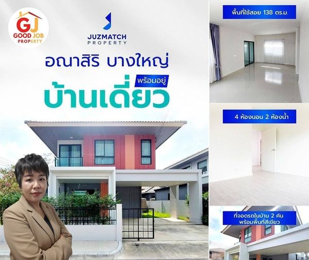 B-0236 โปรบ้าน Resales ราคาดี๊ดี🔥🔥🔥  🏠 บ้านเดี่ยว อณาสิริ บางใหญ่ แปลงมุม