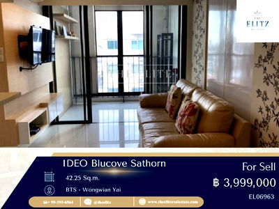 ขายคอนโด : ✨ ของดีมาแล้ว IDEO Blucove Sathorn ขายถูกที่สุดในตลาด เจ้าของพร้อมจบ 💯