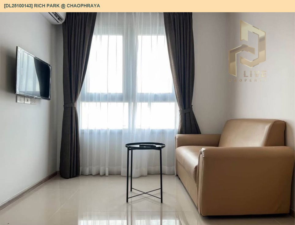 picture DL25100143 Condo for rent, Rich Park @ Chaophraya near MRT ไทรม้า, ready to move in, call urgently 0638692663 LineID @655ebbvc - 2/9