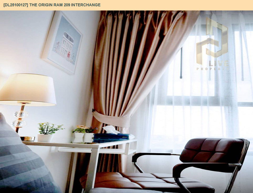 picture DL25100127 Condo for rent, The Origin Ram 209 Interchange near รถไฟฟ้าสายสีชมพู, ready to move in, call urgently 0638692663 LineID @523dslwi - 6/10