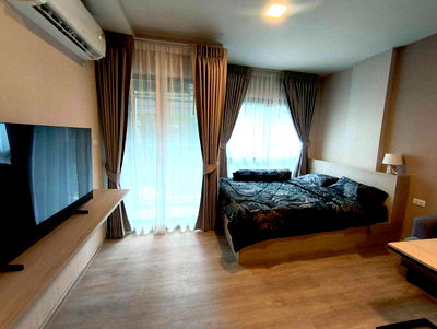 เช่าคอนโด บางแสน : 𝗗𝗖𝗢𝗡𝗗𝗢 𝗦𝗘𝗡𝗦𝗘 𝗕𝗔𝗡𝗚𝗦𝗔𝗘𝗡🏖แต่งครบ เฟอร์นิเจอร์พร้อมเข้าอยู่!❤23 ตร.ม. | ชั้น 1 ตึก A💸ค่าเช่า 9,000 บาท/เดือน อยู่สบาย! 📞065-5639565