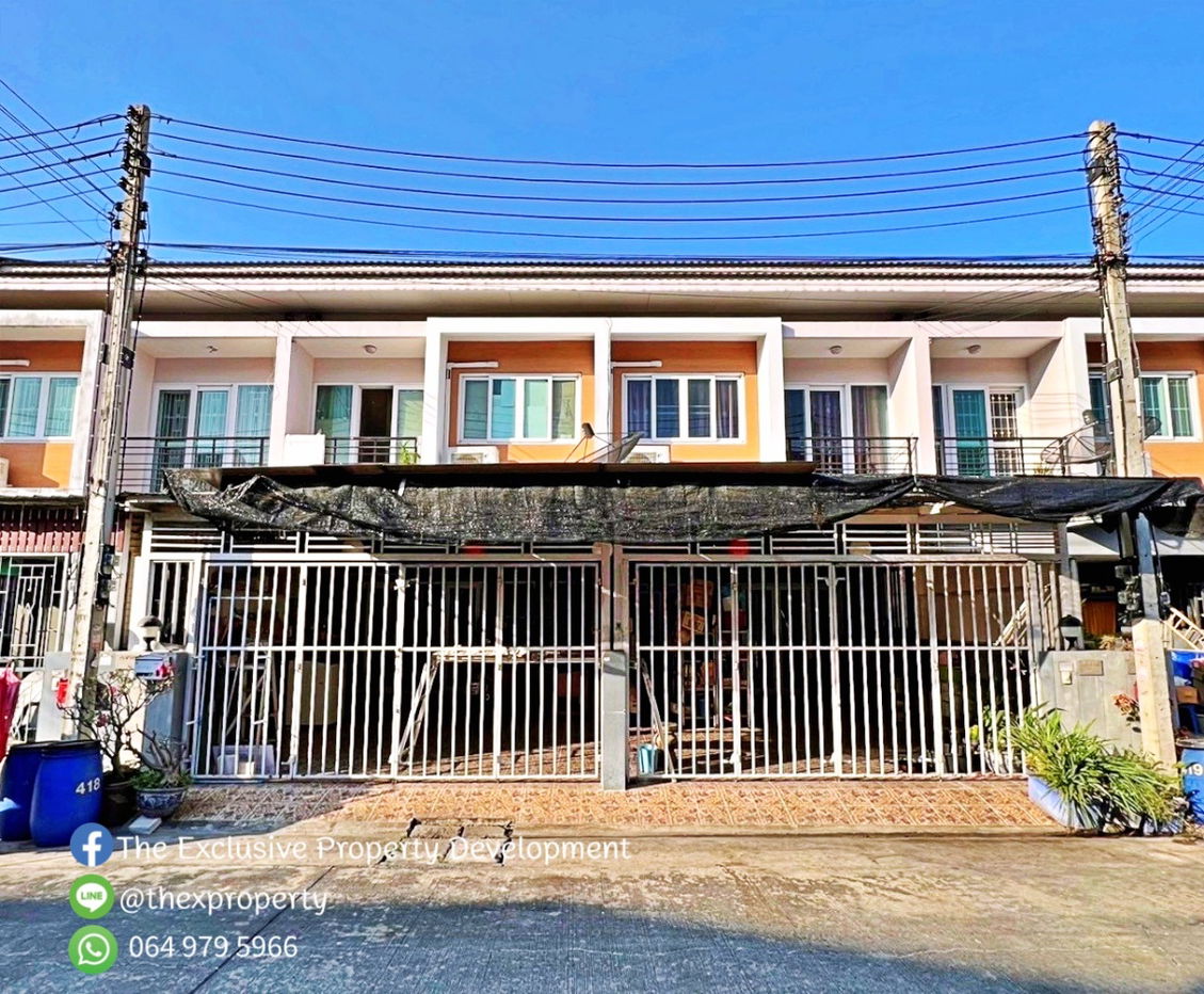 รูป ราคาดีที่สุด! ขายด่วนทาวน์เฮ้าส์ 2 หลังติดกัน! พร้อมอยู่! หมู่บ้านซื่อตรง โคซี่ รังสิต คลอง 6 - รูปที่ 1/15