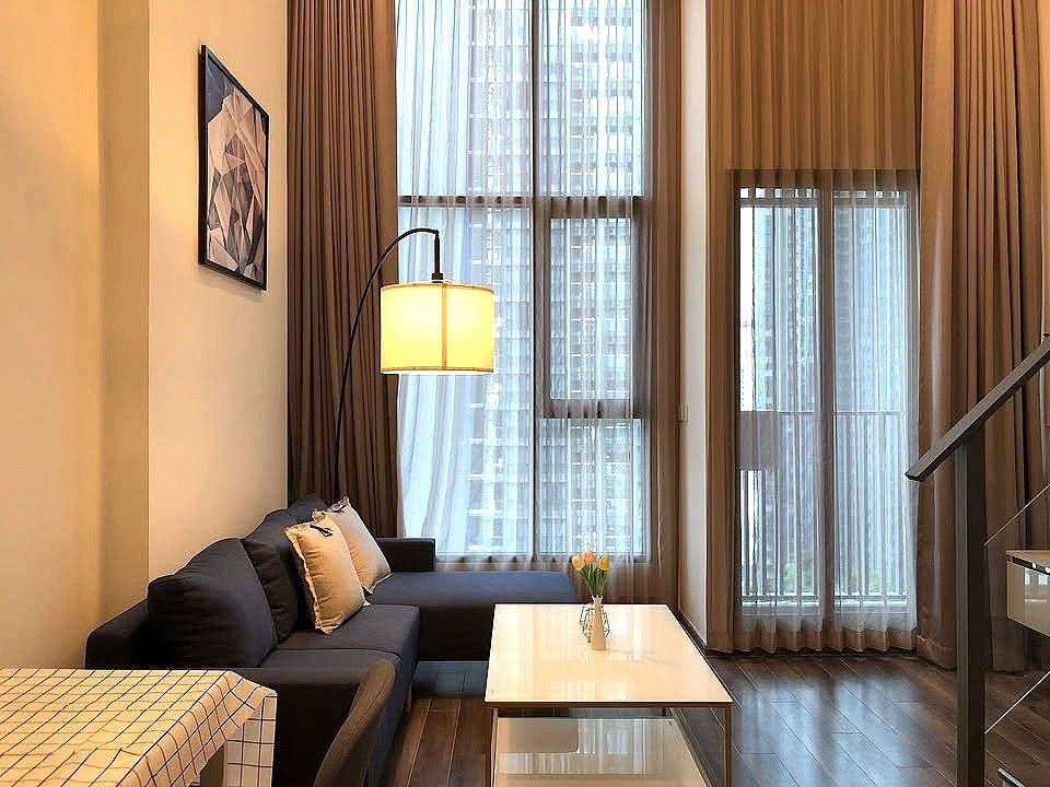 รูป ให้เช่า 🎯KnightsBridge Space Rama 9 ใกล้ MRT พระราม 9 แบบห้อง Duo Space ฝ้าเพดานสูง📍Line : @empire9593 📍 - รูปที่ 2/15