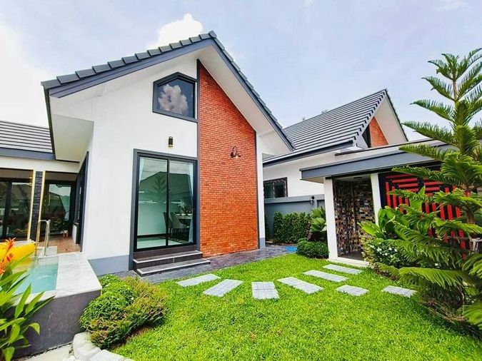 พูลวิลล่าหรู สไตล์ Modern Luxury ใกล้อ่างเก็บน้ำมาบประชัน บางละมุง ชลบุรี 