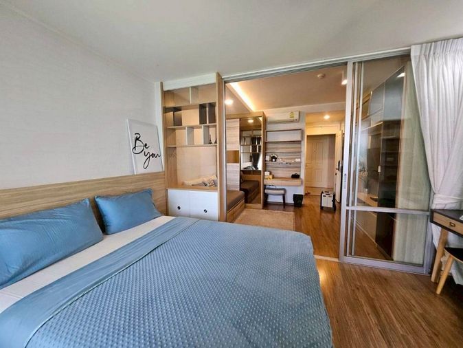 Call : 080-564-6449 Condo U Delight Residence Riverfront Rama 3 ใกล้เซ็นทรัล​ พระราม 3 แบบ 1 ห้องนอน ชั้น18 วิวฝั่งแม่น้ำ เฟอร์ built-in