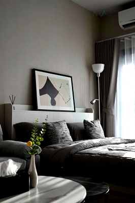 เช่าคอนโด กรุงเทพมหานคร : ให้เช่าคอนโด ไอดีโอ พระราม 9 - อโศก อาคาร 1 ชั้น 27 สตูดิโอ ขนาด 27 ตรม ใกล้ MRT พระราม 9