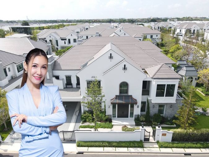 NANTAWAN Bangna km 15 (นันทวัน บางนา กม.15) 220 ตร.ว. (6นอน 8น้ำ 12จอด) บ้านใหม่หลังมุม ตกแต่งพร้อมอยู่  ติดสวน ใกล้สโมสร