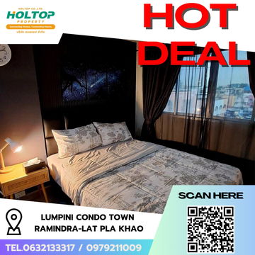 #R6870 🎉 071068 ให้เช่าคอนโด Lumpini Condo Town Ramindra-Lat Pla Khao 