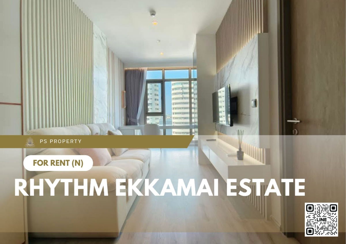 picture For rent 📍 RHYTHM EKKAMAI ESTATE 📍 near BTS Ekkamai, fully furnished and equipped with appliances - 1/9