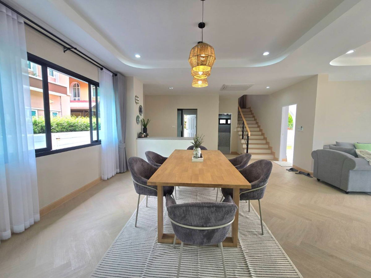 รูป บ้านหลังใหญ่ เนื้อที่เยอะมาก แต่งใหม่ทั้งหลัง ต่อเติมเต็ม จัดสวนสวย น่าอยู่มาก หมู่บ้าน ทัสคาน่า ถนนพระยาสุเรนทร์41 คลองสามวา  - รูปที่ 27/55