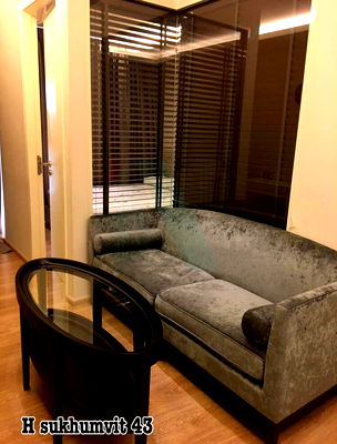 คอนโดให้เช่า : 🎉 ให้เช่าคอนโด เอช สุขุมวิท 43 อาคาร 1 ชั้น 9 1 ห้องนอน ขนาด 43.00 ตรม ใกล้ BTS พร้อมพงษ์