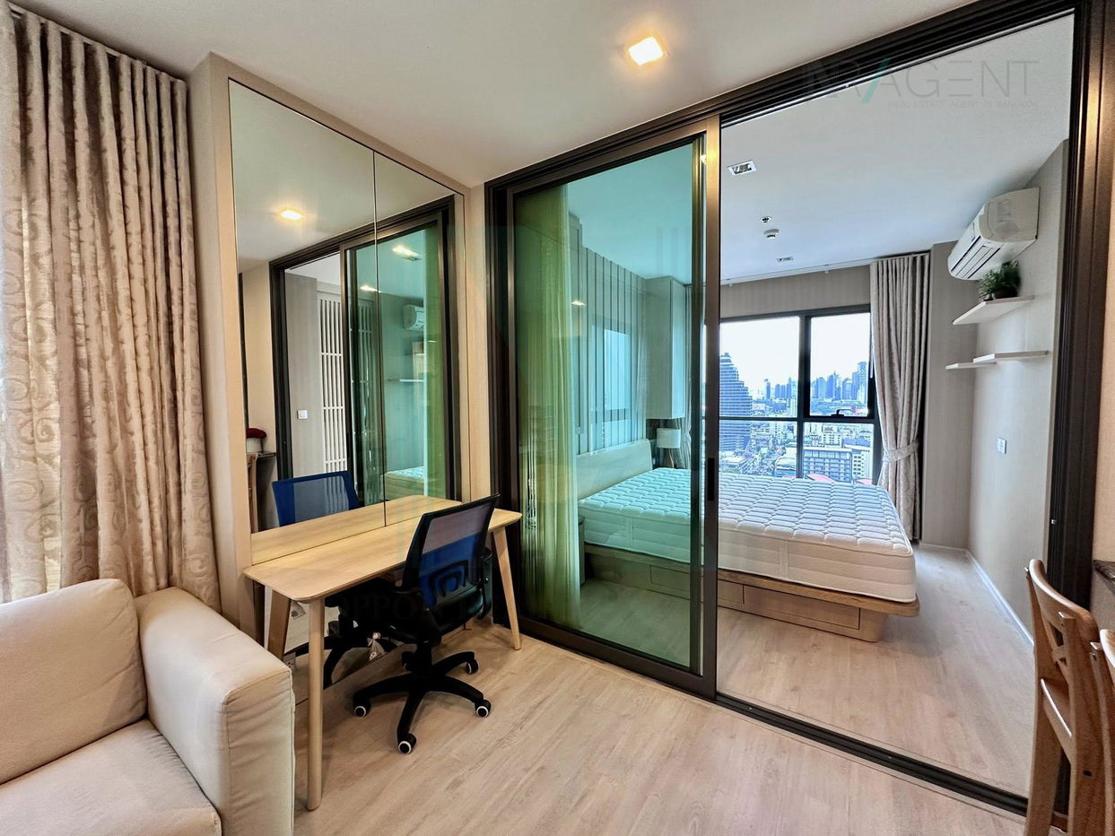 รูป ให้เช่าคอนโด ริทึ่ม รางน้ำ อาคาร 1 ชั้น 22 1 ห้องนอน ขนาด 36 ตรม ใกล้ อนุสาวรีย์ชัยสมรภูมิ - รูปที่ 2/8