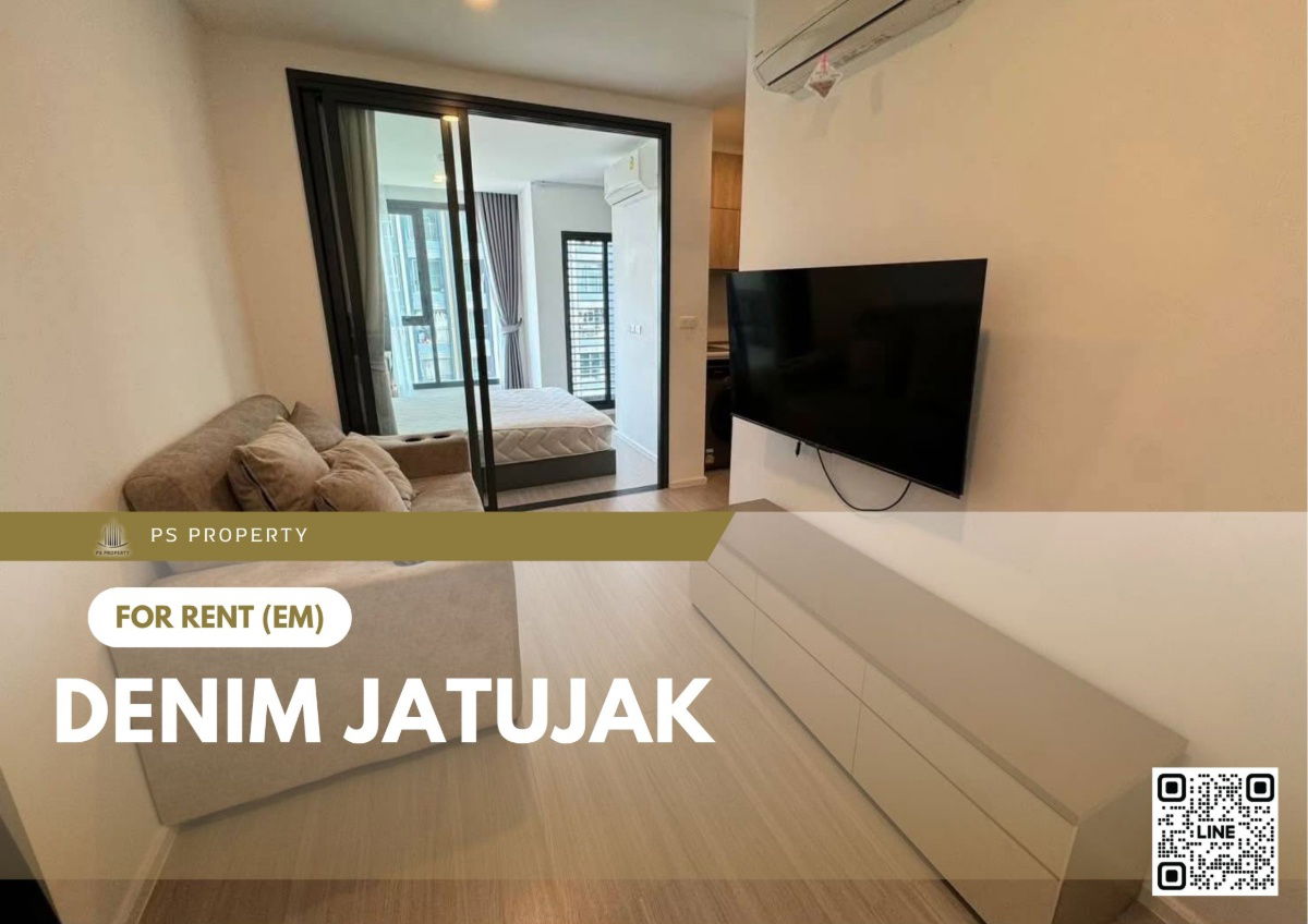 รูป ให้เช่า 📍 Denim Jatujak 📍 เฟอร์นิเจอร์ และ เครื่องใช้ไฟฟ้าครบ ใกล้ BTS และ MRT - รูปที่ 1/10