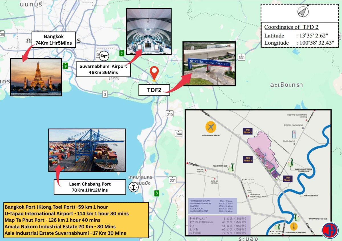 รูป 🌟 ขายที่ดิน ทำเลอุตสาหกรรมชั้นนำ (TFD2) 🌟 - รูปที่ 4/10