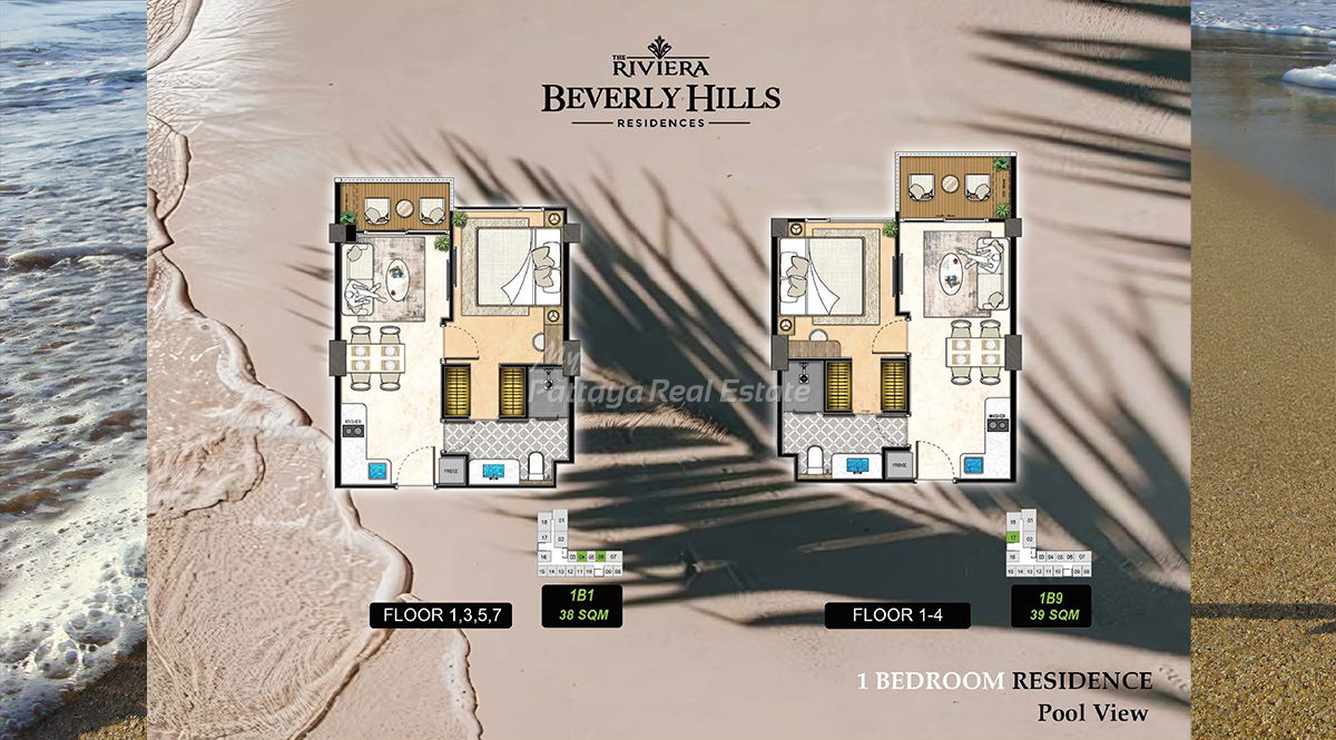 picture 🛏️ 1 Bed - 🛁 1 Bath - 🏙️ Pool Views - 🌏 FOREIGN name - 🏢 The Riviera Beverly Hills Jomtien - Ref: BEV04 - 9/9