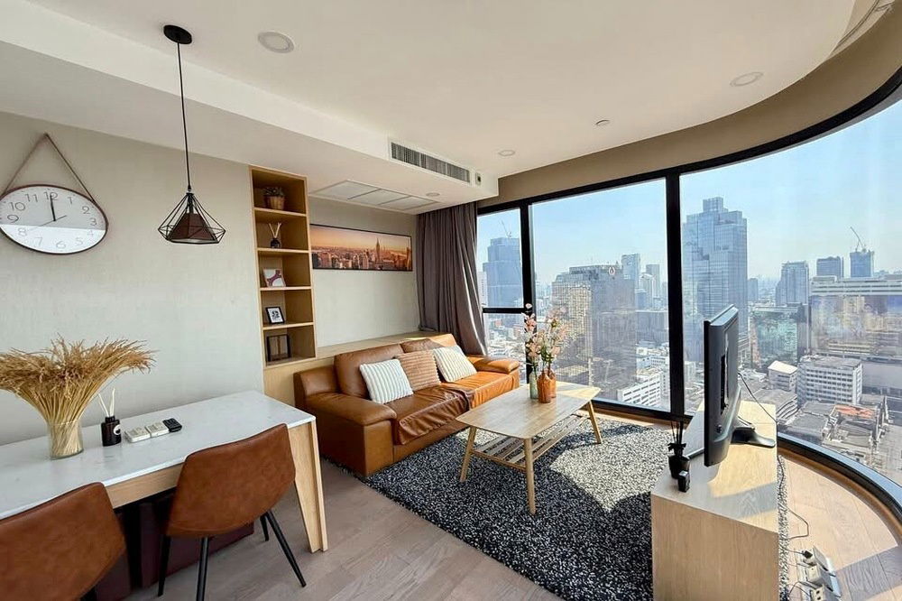 picture 🔥 For Rent !! city view, high floor 30++, corner room!! 🔥 Code C20221200077....Ashton Chula - Silom, 2 bed, 1 bath, furnished, ready to move in 📣📣 - 3/8