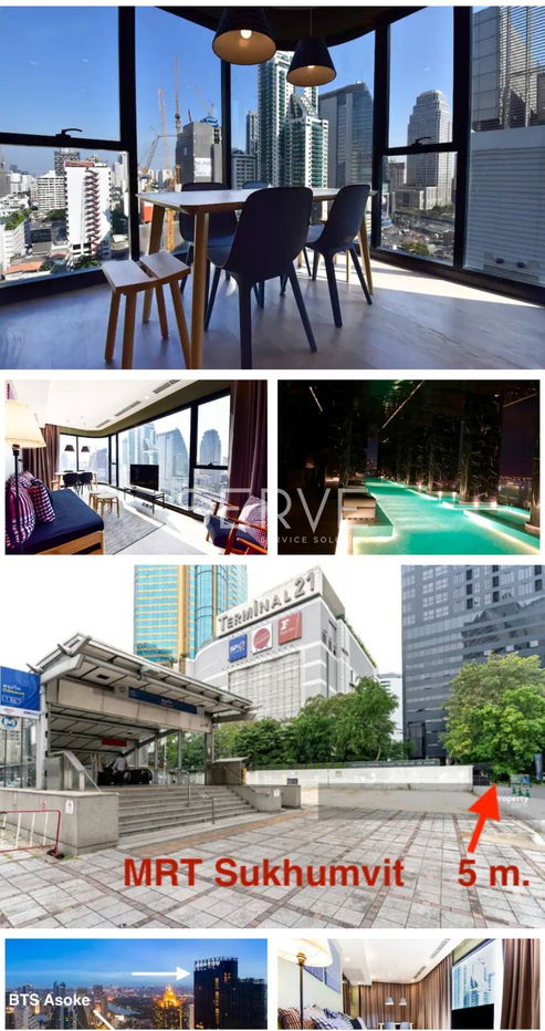 รูป 🔥ราคาดีที่สุด เพียง 186K/Sq.m.🔥 - 2 นอน 64.31 ตร.ม. ชั้นสูง 10+ ติด MRT สุขุมวิท 20 ม. และ BTS อโศก ที่คอนโด Ashton Asoke / ขายคอนโด - รูปที่ 4/6