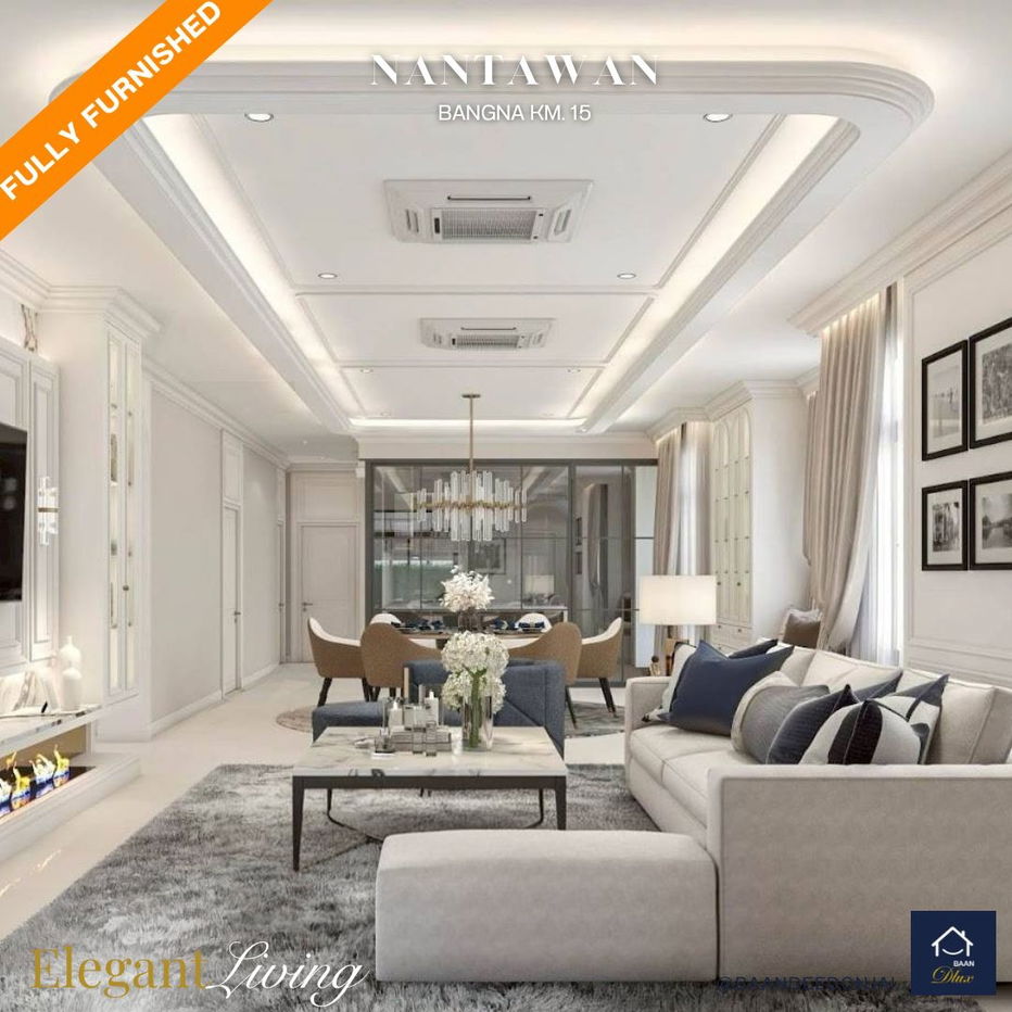 picture NANTAWAN Bangna km 15, 220 sq wah. (6 beds, 8 baths, 12 parking spaces) fuilly firnished, corner unit, near the clubhouse. - 7/35