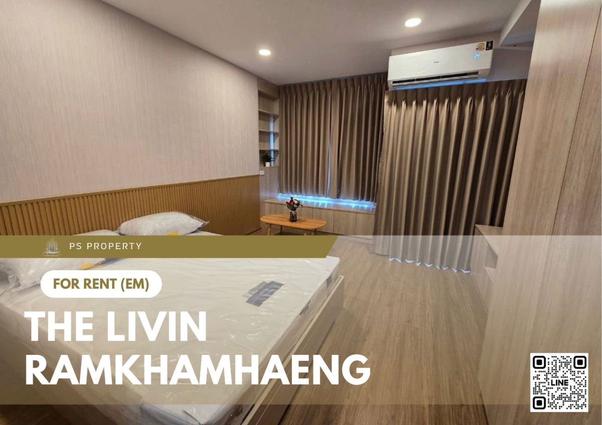 picture For rent ✨ The Livin Ramkhamhaeng ✨ near MRT Interchange Lamsalee, fully furnished and equipped with appliances - 1/8