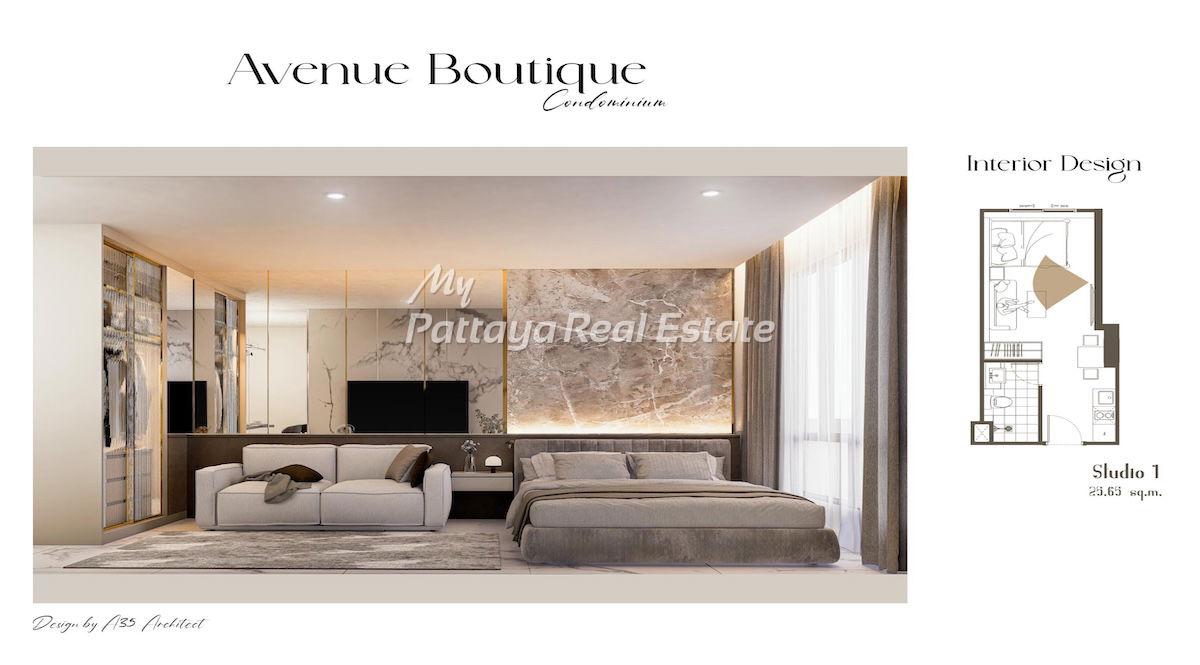 รูป 🛏️ Studio - 🏙️ Garden Views - 🌏 ชื่อชาวต่างชาติ - 🏢 Avenue Boutique Condominium Pattaya - รหัส: AVBC01 - รูปที่ 3/5