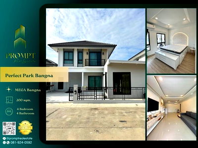 เช่าบ้านเดี่ยว บางเสาธง สมุทรปราการ : OP01963 - Perfect Park Bangna : MEGA Bangna