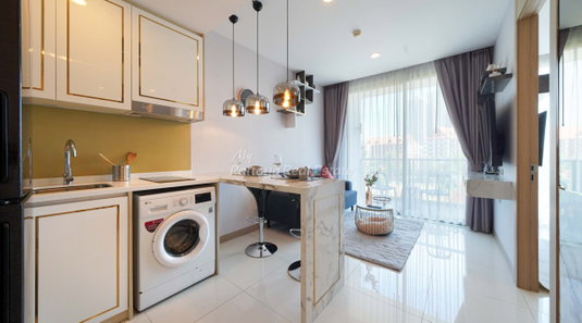 🛏️ 1 ห้องนอน - 🛁 1 ห้องน้ำ - 🏙️ City View - 🇹🇭 ชื่อไทย - 🏢 The Riviera WongAmat Beach Pattaya - รหัส: RW68