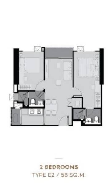 รูป คอนโด 2-ห้องนอน ที่ ไลฟ์ อโศก - พระราม 9 ใกล้ MRT พระราม 9 (ID 2341440) - รูปที่ 11/22