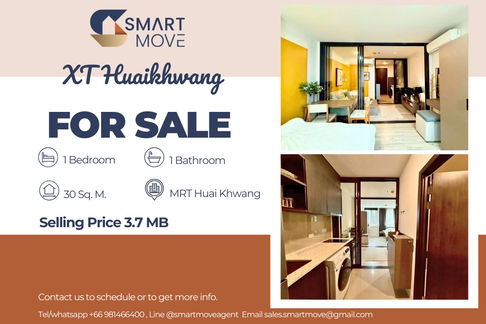 🔥 Sale with tenant !! prime area, pool view !! 🔥 Code C20250900091..........XT Huaikhwang, 1 bedroom, 1 bathroom, furnished, Special Deal!!📣📣