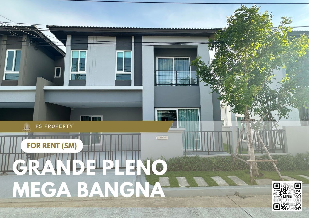 รูป บ้านให้เช่า 🔥 Grande Pleno Mega Bangna 🔥 3 ห้องนอน 3 ห้องน้ำ  บ้านแฝด 2 ชั้น บ้านใหม่ยังไม่เคยมีผู้เช่า เลี้ยงสัตว์ได้ - รูปที่ 1/14
