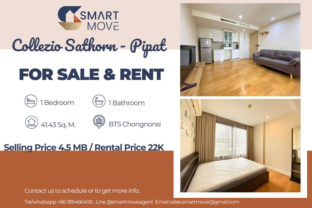 รูป 🔥 สำหรับขาย- เช่า !!🔥 Code C20230801090..........Collezio Sathorn - Pipat, 1 ห้องนอน, 1 ห้องน้ำ, แต่งครบ, พร้อมเข้าอยู่, ราคาพิเศษ!!📣📣 - รูปที่ 1/6