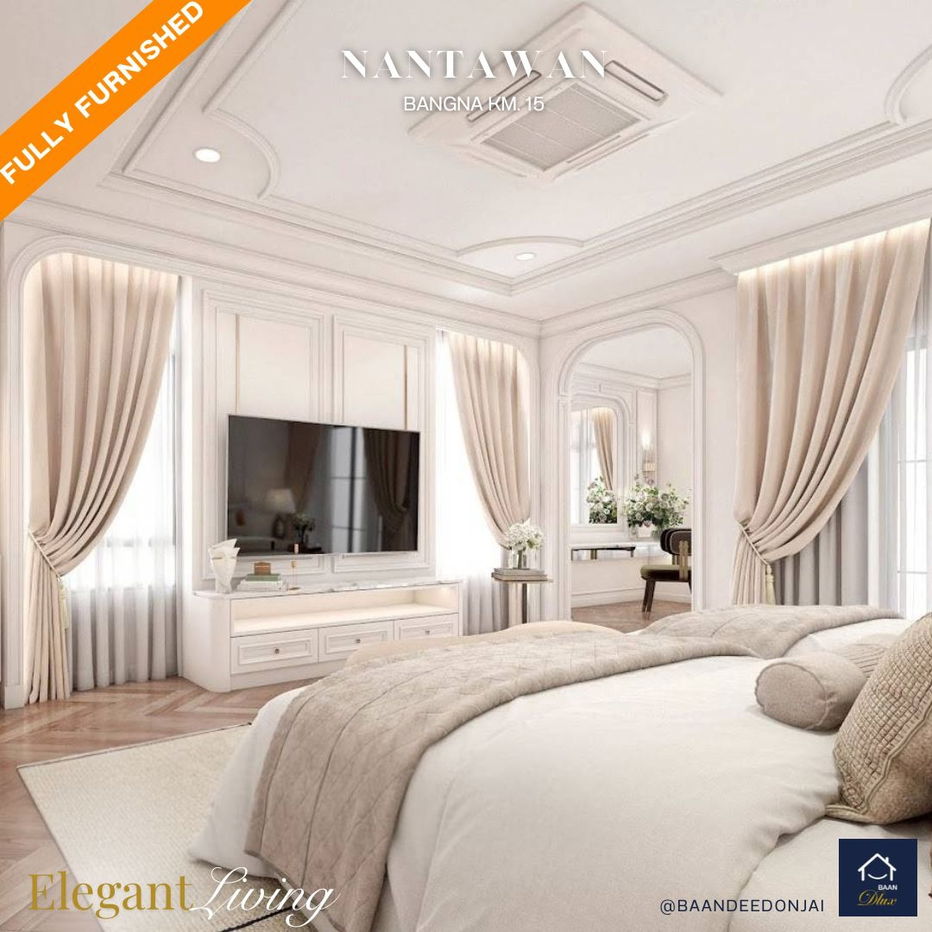 รูป NANTAWAN Bangna km 15 (นันทวัน บางนา กม.15) 220 ตร.ว. (6นอน 8น้ำ 12จอด) บ้านใหม่หลังมุม ตกแต่งพร้อมอยู่  ติดสวน ใกล้สโมสร - รูปที่ 11/35