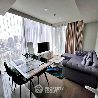 คอนโดให้เช่า : คอนโด 2-ห้องนอน ที่ เซเลส อโศก ใกล้ MRT สุขุมวิท (ID 619474)