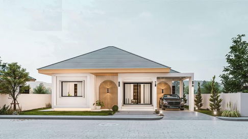 ขายบ้านเดี่ยวชั้นเดียว  3 ห้องนอน  2 ห้องน้ำ  1 ห้องครัว  2 ที่จอดรถ