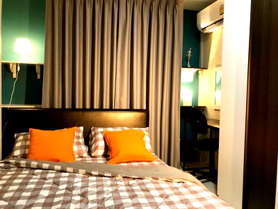 คอนโดให้เช่า : ให้เช่าคอนโด เดอะ พาร์คแลนด์ บางนา อาคาร 1 ชั้น 4 ขนาด 37 ตรม. 2 ห้องนอน มีเครื่องซักผ้า(ห้ามเลี้ยงสัตว์)