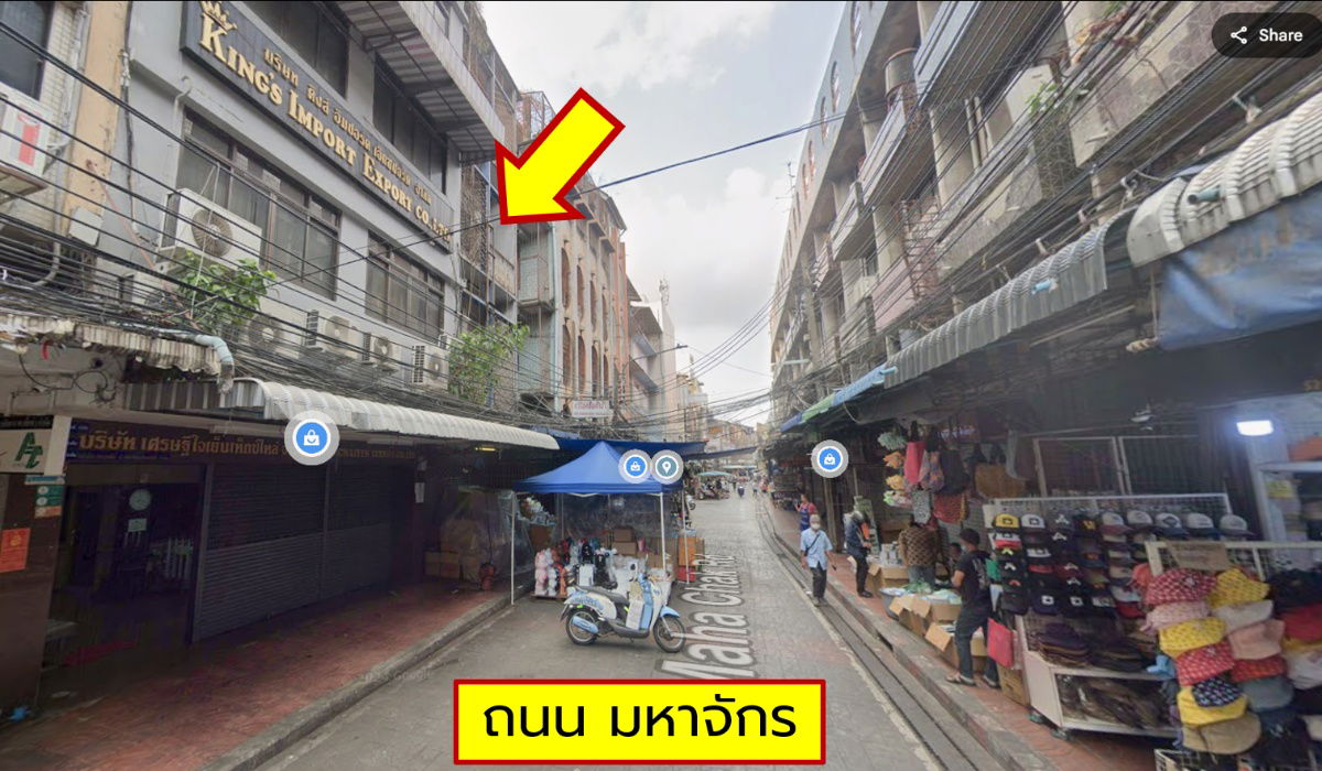 รูป ใครไม่ขายเราขาย!! ราคานี้มีแค่ตึกเดียว! หลุดแล้วหลุดเลย! ขายตึกแถว อาคารพาณิชย์ 13.4 ตารางวา 5 ชั้น ติดถนน มหาจักร เยาวราช สำเพ็ง พร้อมทำโฮสเทล  - รูปที่ 2/8