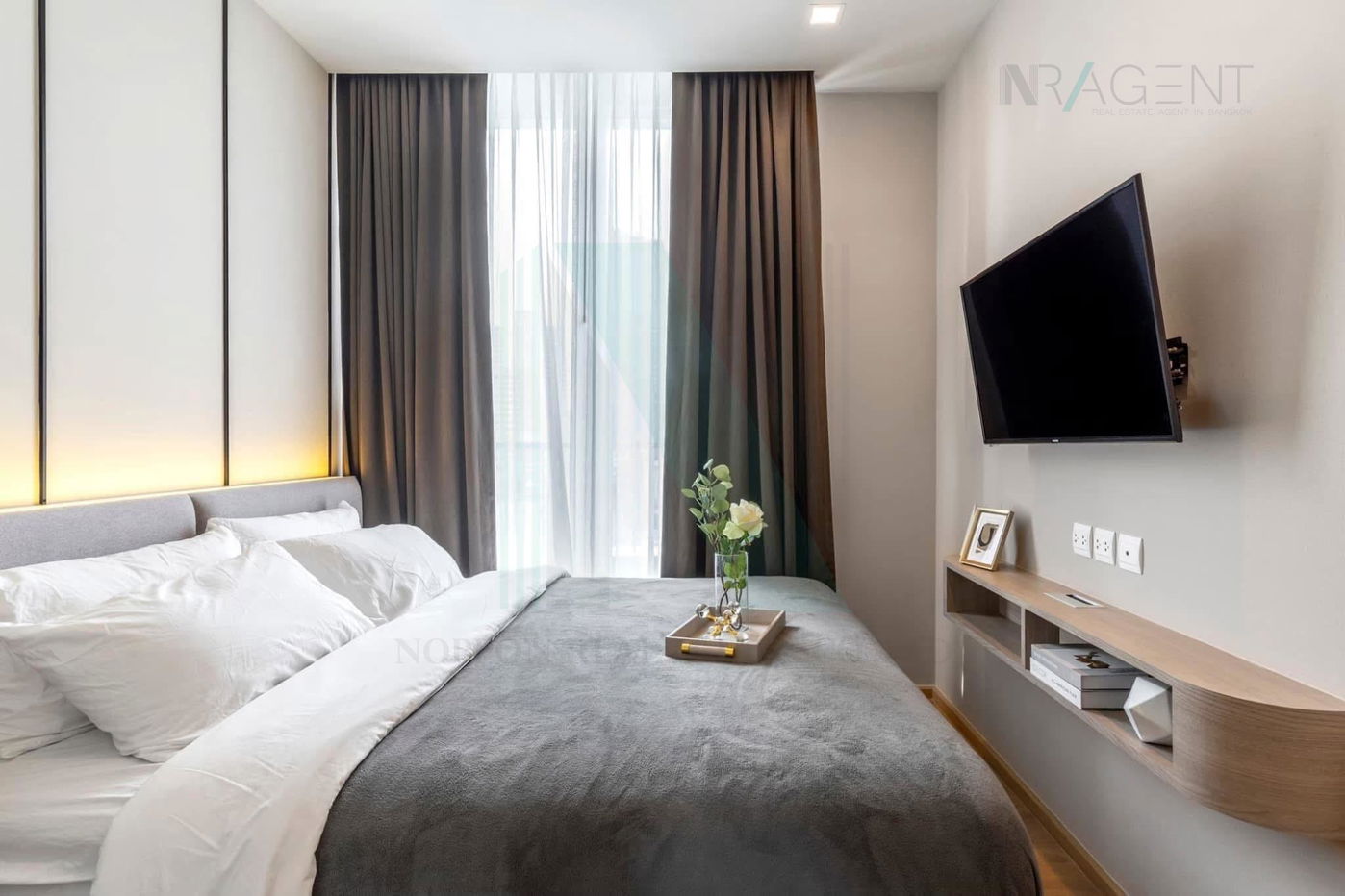 รูป 🔺 ให้เช่าคอนโด โนเบิล อราวน์ สุขุมวิท 33 อาคาร 1 ชั้น 8 1 ห้องนอน ขนาด 36.00 ตรม ใกล้ The Em District - รูปที่ 3/8