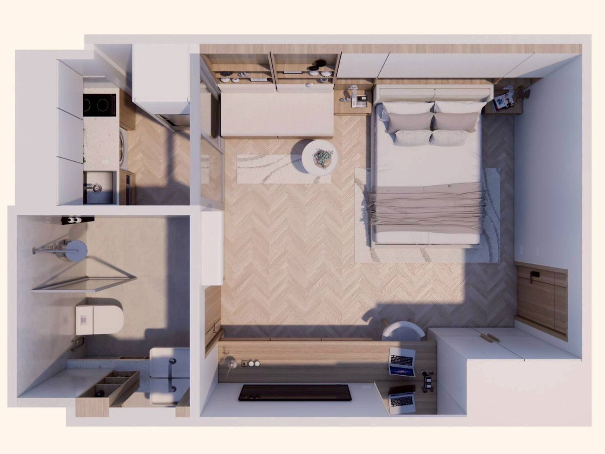 รูป ขายคอนโดเด่น  1 ห้องนอน  1 ห้องน้ำ  1 ห้องครัว  1  ที่จอดรถ - รูปที่ 18/19