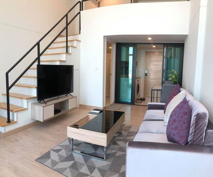 (ว่าง)ให้เช่าKnightsbridge Tiwanon - Duplex ชั้น19 ทิศเหนือ วิวรถไฟฟ้า - Line:@hac55