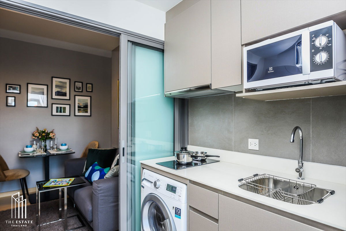 picture For rent Whizdom Connect, 1 bedroom, open view, pleasant green space, beautifully decorated, fully furnished @ 18,000 baht - 6/14