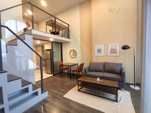 ให้เช่าคอนโด ไนท์บริดจ์ สเปซ พระราม 9 อาคาร 1 ชั้น 22 Duplex ขนาด 39 ตรม ใกล้ Central พระราม 9