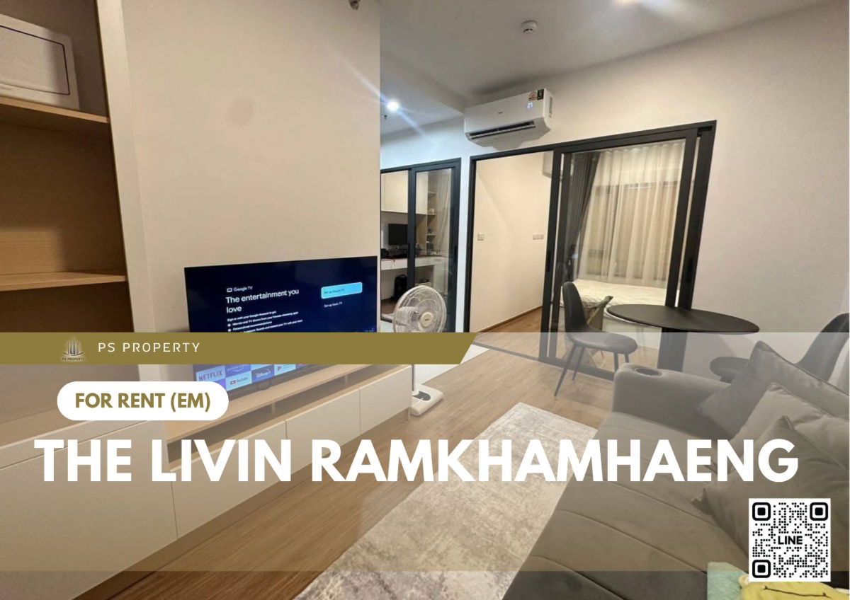 picture For rent ✨ The Livin Ramkhamhaeng ✨ near MRT Interchange Lamsalee, fully furnished and equipped with appliances - 1/10
