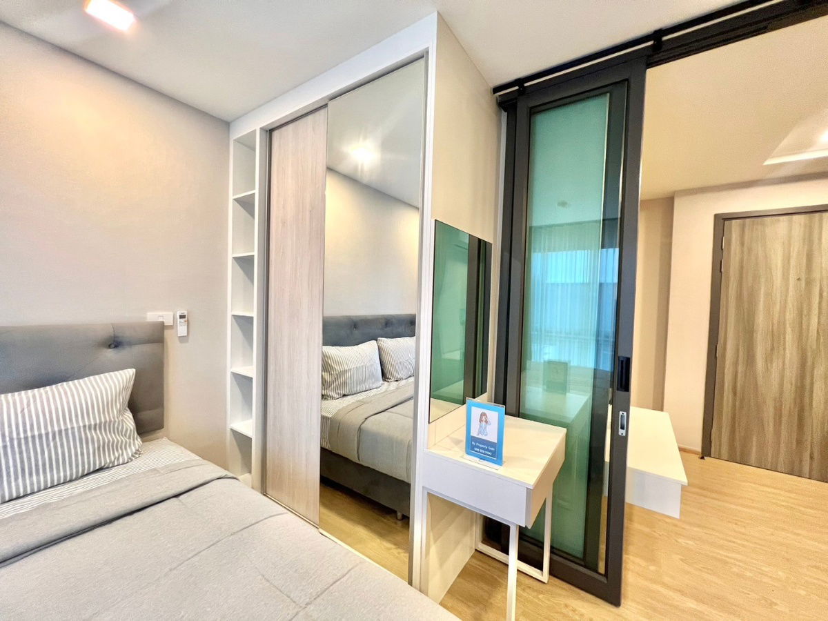 picture Reserve now, ready to move in 1 bedroom, new Aston building, 2nd floor, 11,000 baht, has a bathtub, corner room, 6-foot bed, separate room for cooking - 9/24