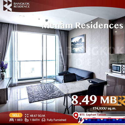 ขายคอนโด : 🌊 ห้องสวย วิวแม่น้ำ ราคาดี, Menam Residences  ใกล้ BTS สะพานตากสิน